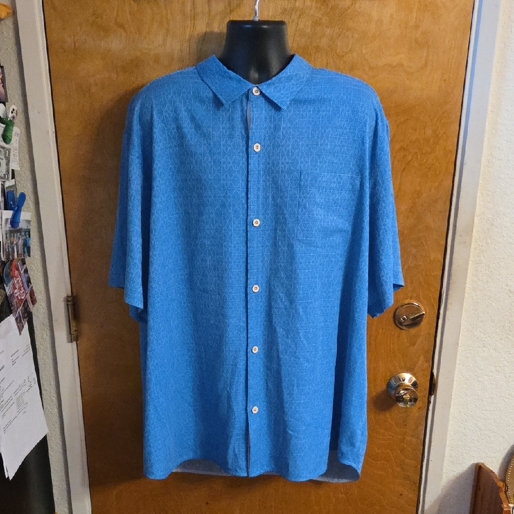Tommy Bahama Veracruz Cay Rio Geo Short-Sleeve Mens Shirt Size 3XL